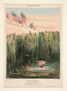 Marius Minturnae-ban. Csodáljátok e nagy hadvezér ravaszságát ... a Histoire Ancienne-ből alkotó: Honoré Daumier
