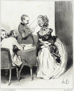 Uraim, azért jöttem, hogy felajánljam az újságjuknak... alkotó: Honoré Daumier