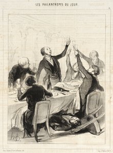 Uraim... még hátravan a 43. koccintás a Mértékletességi Társaságra... alkotó: Honoré Daumier