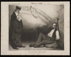 Modern Galilei, És mégis működik (a La Caricature című műből) alkotó: Honoré Daumier