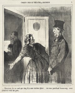 Uram, csak öten vannak... alkotó: Honoré Daumier
