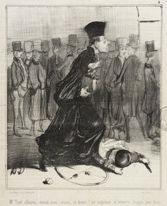 Tout-Affaires úr, ügyek nélküli ügyvéd... alkotó: Honoré Daumier