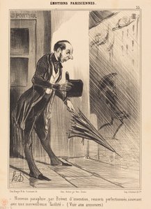 Új esernyő, szabadalmaztatott... alkotó: Honoré Daumier