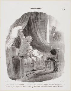 Ó, hagyd már abba ezt a kukorékolást! alkotó: Honoré Daumier