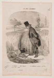 Egy kalap… Két kalap… alkotó: Honoré Daumier