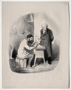 A művészek, 2. tábla: Egy napon így kell modellezned engem alkotó: Honoré Daumier