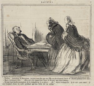 Elnézést, igazgató úr... alkotó: Honoré Daumier