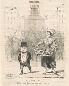 Bastille helye alkotó: Honoré Daumier