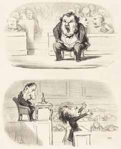 Amikor egy unalmas szónok a szónoki emelvényre lép alkotó: Honoré Daumier