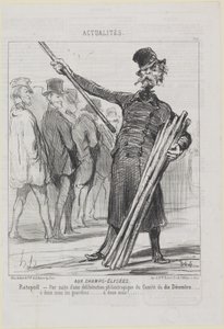 Ratapoil. Az Élize-mezőn alkotó: Honoré Daumier