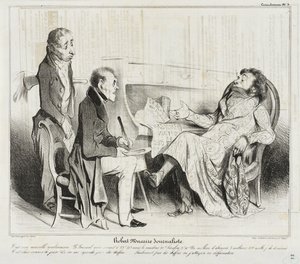 Robert Macaire újságíró alkotó: Honoré Daumier