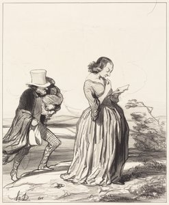 A fenébe!... Bárcsak... a feleségem már befejezte volna... alkotó: Honoré Daumier