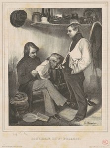 Emlékezés Szent. Pelagie alkotó: Honoré Daumier
