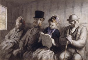 Az első osztályú vasúti kocsi alkotó: Honoré Daumier