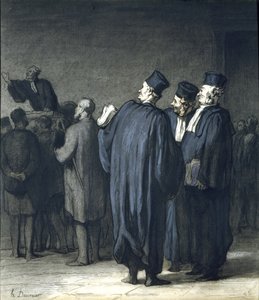 Az ügyvédek alkotó: Honoré Daumier