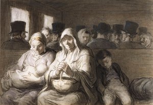 A harmadik osztályú kocsiban alkotó: Honoré Daumier