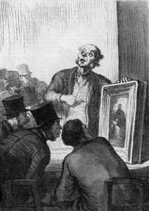 Az aukciósház: a művészeti szakértő. Honore Daumier (1808-1879) karikatúrája. Metszet a „” Le Monde Illustré”” 308. számában, március 7-én alkotó: Honoré Daumier