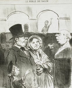 Nézd, papa, itt vagy!... alkotó: Honoré Daumier