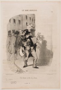 Holnap lesz a felesége születésnapja alkotó: Honoré Daumier