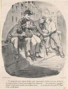 Jól ismered a szemközti kövér képviselőt... alkotó: Honoré Daumier