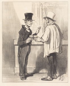 Egy védő... beszélget... szokásos dolgozószobájában alkotó: Honoré Daumier