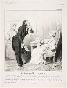 Egy érzékeny ember (Caricaturana 43) alkotó: Honoré Daumier