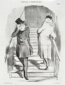 Egy bérlő, aki három részlettel tartozik alkotó: Honoré Daumier