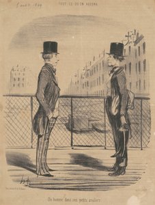Egy férfi a kis cipőjében alkotó: Honoré Daumier