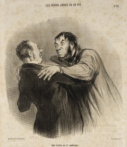 Egy látogatás január 1-jén alkotó: Honoré Daumier