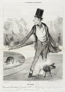 Egy óra - Séta a Luxemburg-kertben alkotó: Honoré Daumier