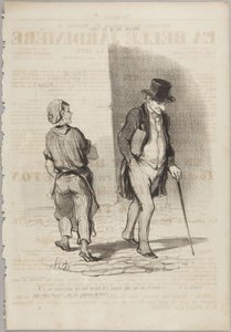 Itt egy úr, akinek még mindig aggódnia kell..., a Le Charivari Minden, amit csak akarunk című sorozatának 27. száma alkotó: Honoré Daumier
