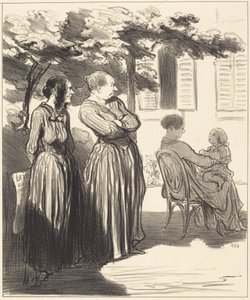 Íme egy nő, aki az ünnepélyes órában... alkotó: Honoré Daumier