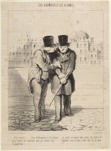Meglátják... semmi sem menekül meg az áreséstől..., 3. szám a Le Charivari Riasztók és megrémültek című sorozatából alkotó: Honoré Daumier