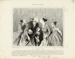 Kínai utazás 25. rész: Újév első napja. – A kínaiak egy régi és nagyra becsült hagyomány szerint... alkotó: Honoré Daumier