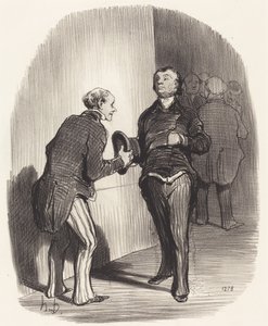 Egy miniszteri előszoba látképe... alkotó: Honoré Daumier