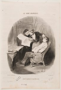 Amikor az újság túlságosan érdekes. alkotó: Honoré Daumier