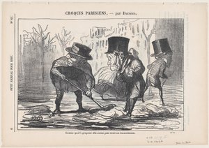 Ami azt mutatja, hogy még a tisztaság is veszélyes lehet, a „Párizsi vázlatok” című sorozatból alkotó: Honoré Daumier