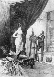 Illusztráció Georges Cain (1856-1919) Cousin Bette számára, Honore de Balzac (1799-1850) regénye a Human Comedy című többkötetes gyűjteményből, 1900-ban, Párizs
