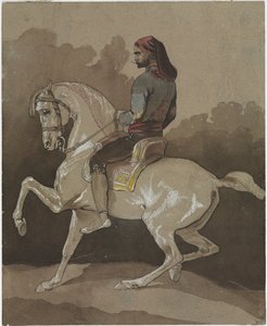 Arab lóháton alkotó: Emile Jean Horace Vernet