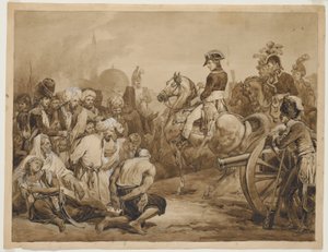 Bonaparte kegyelmet ad a kairói lázadóknak alkotó: Horace Vernet