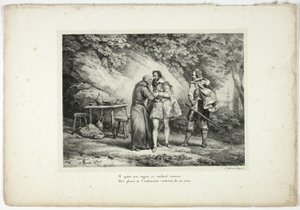 Sajnálkozva hagyja ott ezt az erényes öregembert... alkotó: Horace Vernet