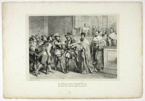 Elmegy a tizenhatoshoz, és vasakat kér... alkotó: Horace Vernet