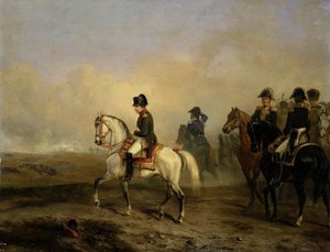 I. Napóleon császár és botja lóháton alkotó: Emile Jean Horace Vernet