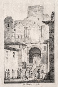 Felvonulás Arles-ban alkotó: Emile Jean Horace Vernet