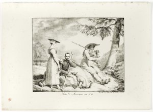 Auvergne-i jelenet 1845-ben alkotó: Emile Jean Horace Vernet
