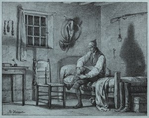 Limier szolgája, aki felkel az ágyból alkotó: Emile Jean Horace Vernet