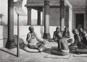 Sankaracharya beszél az Egy Istenről, Kr. u. 815 (litó) alkotó: Horace van Ruith