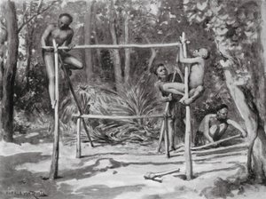 Az élet hajnala, az otthon építése (litográfia) alkotó: Horace van Ruith