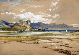 Knock Castle, Skye, 1834 körül (akvarell)