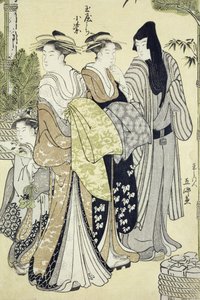 Tama-Ya Komurasaki, újév (fatömbnyomat) alkotó: Hosada Gokei or Gokyo